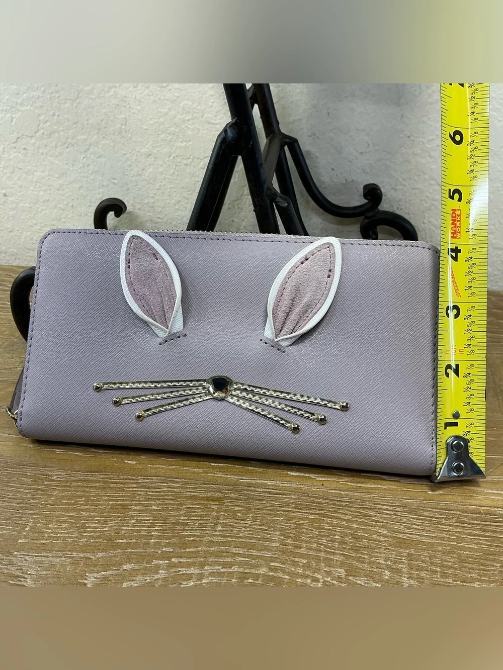 kate spade Hop To It Rabbit Neda Zip Around Wallet in Nouveaux Neutral (Lilac)